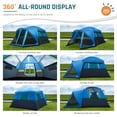 thumbnail image 4 of DMH OUTDOORS 6 Person Family Cabin Tent with Screen Porch Camping Tent for Outdoor Camping Backyard Blue, 4 of 9