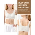 thumbnail image 5 of Aivtalk Girls Training Sports Bras 8-14 Zip Front Closure No Underwire Bralettes Breathable Soft Comfort Bra White L, 5 of 7