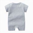 thumbnail image 4 of KPOPLK Baby Boy Pajama Lightweight Short Sleeve Baby Romper Jumpsuit with Snap Closure Infant Newborn Boy Sleep Clothes Size 6-9 Months,Grey, 4 of 4