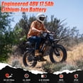 thumbnail image 4 of HiKeep 20 Inch Fat Tire Bike for Adults, 750W Motor, 48V 17.5Ah Removable Battery, 20 MPH Class 2, Full Suspension, UL2849, 4 of 9