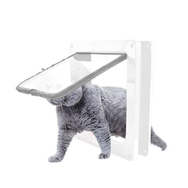 Porte à Clapet pour Chat Facile à Installer à l'Intérieur et à l'Extérieur