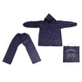 thumbnail image 1 of Impermeables para adultos conjuntos de horquilla engrosados azul marino Oxford tela reflectante rayas impermeables para hombres y mujeres conjuntos, 1 of 10