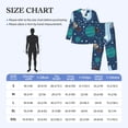 thumbnail image 4 of Salouo Alpaca Astronaut in Space Print Button-Front Long Sleeve Pajama Set for Men, Soft 2Pjs Men's Long Sleeve Sleepwear-Medium, 4 of 7