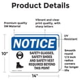 thumbnail image 2 of (2 Pack) Safety Glasses Safety Shoes Sign, 2 of 7