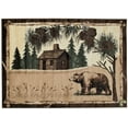 thumbnail image 2 of Handcraft Rugs Cabin Rug  Lodge, Cabin Nature and Animals Area Rug  Modern Nature Pattern Cabin Area Rug  Abstract, Chocolate/Beige/Green-Bear/Lodge 2x 3 feet Doormat, 2 of 7