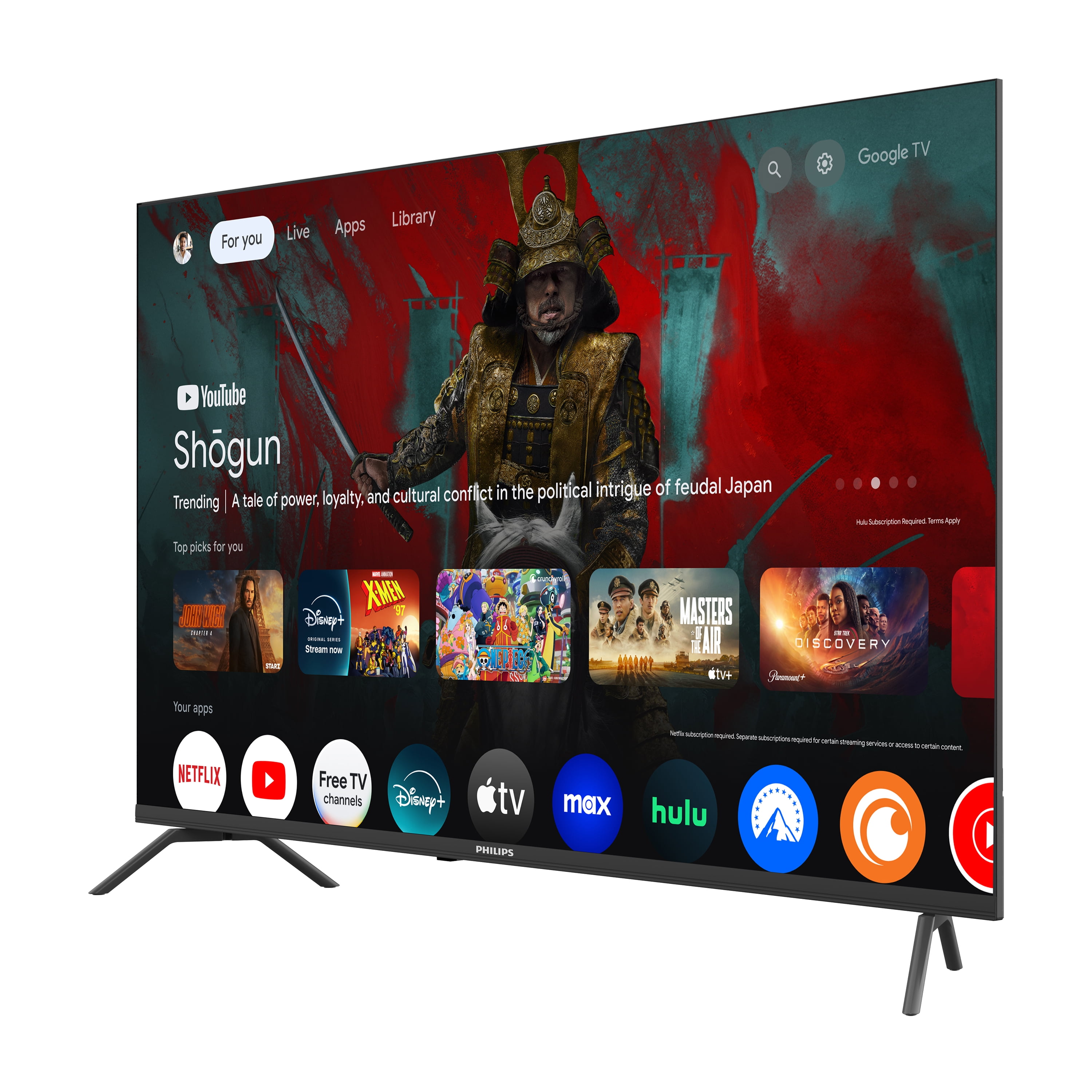 Philips 60” Class 4K Ultra HD (2160p) Google Smart LED TV (60PUL7555/F7)