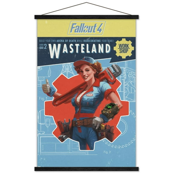 Fallout 4: Wasteland - Workshop Wall Poster with Magnetic Frame, 22.375" x 34"