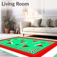 thumbnail image 2 of ODIKA 8'x10' Machine Washable Non-Slip Area Rug, Joyful Santa Hat Xmas Celebration Accent High Traffic Rug with Pad, Red, 623361, 2 of 8