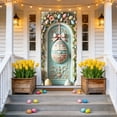 thumbnail image 6 of A Easter Door Curtain, Hanging Fabric Decoration With Easter Egg Rabbit Pattern And Polyester Material, For Holiday Party, Store Display, Wall Backdrop 35.43X70.87In 0.24Lb, 6 of 7