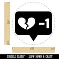 thumbnail image 2 of Dislike Broken Heart Minus One Bubble Self-Inking Rubber Stamp Ink Stamper - Purple Ink - Medium 1 Inch, 2 of 7