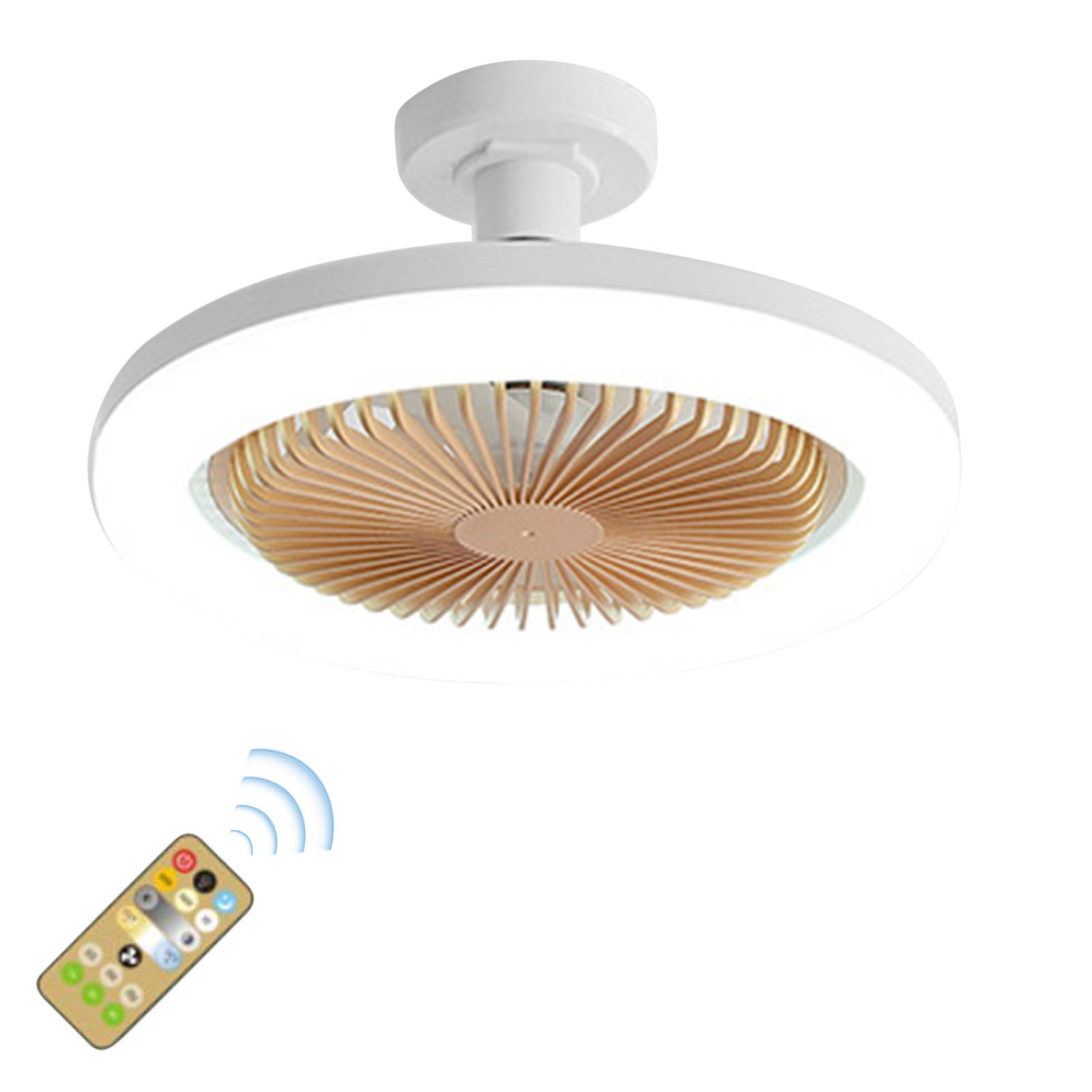 NGTEVOOS Clearance Ceiling Fan with Lights,Enclosed Low Profile Fan