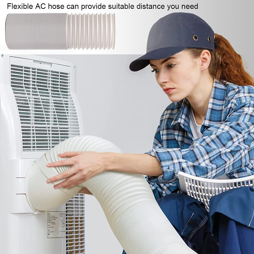Portable Air Conditioner Hose, Portable Exhaust Vent Hose with 5.9 Inch Diameter, Universal Replacement AC Vent Hose Length up to 78.7"