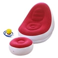 thumbnail image 4 of yuksok Inflatable Lounge Chair with Foot Stool Couch for Bedroom Backyard Farmhouse Red, 4 of 9