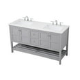 thumbnail image 4 of Elegant Decor Theo 60" Steel and Solid Wood Single Bathroom Vanity in Gray, 4 of 8