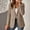 Beige plus size blazer for women a1, variant on Women Plus Size Fall Winter Collared Long Sleeve Button Down Open Front Casual Blazer Solid Business Work Blazer for Women Dressy Formal Office Jackets, Black S