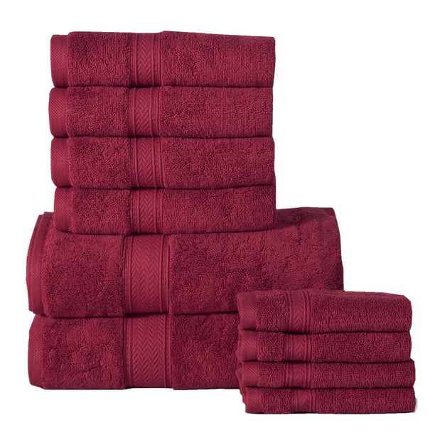 Addy Home Best Value 10Piece Cotton Bath Towel Set (2 Bath, 4 Hand, 4