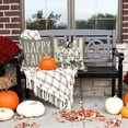thumbnail image 6 of Happy Fall White Pumpkin Decorative Throw Pillow Covers 18 x 18 Set of 4, Autumn Gray Leaves Polka Dots Stripes Porch Patio Outdoor Pillowcase Buffalo Plaid Farmhouse Cushion Case Home Decor, 6 of 6