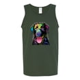thumbnail image 2 of Love Can Make a Tail Wag Pitbull Dog Lover Mens Graphic Tank Top, Forest Green, Small, 2 of 3