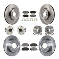 thumbnail image 1 of Transit Auto Front Rear Wheel Hub Bearings Assembly Disc Brake Rotors and Semi-Metallic Pads Kit (10Pc) for Car Kia Optima 2.0L - Left Right Side (Driver Passenger) KBB-106762, 1 of 10
