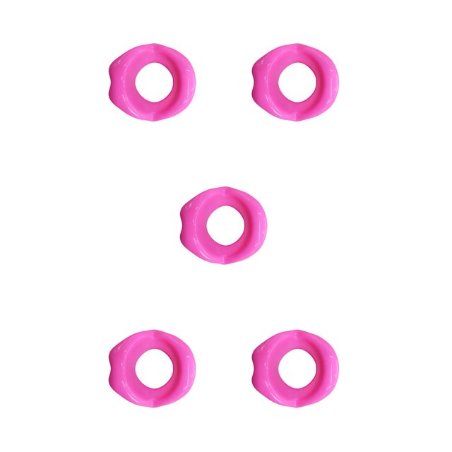 Vogacara Ejercicio Boca Silicona Fácil operación Cara Adelgazante Seguro Ligero Color sólido Ejercicio Labios Belleza Hogar Rosa Rojo Type2 NO2