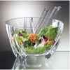 Prodyne Acrylic Salad Bowl with Servers, Clear