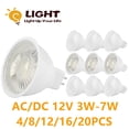 thumbnail image 2 of Foco LED de baja presión MR16 GU5.3, 4-20 piezas, CA/CC 12V 3W 5W 6W 7W, ángulo de luz 38 120 grados, apto para estudio de cocina, 2 of 4