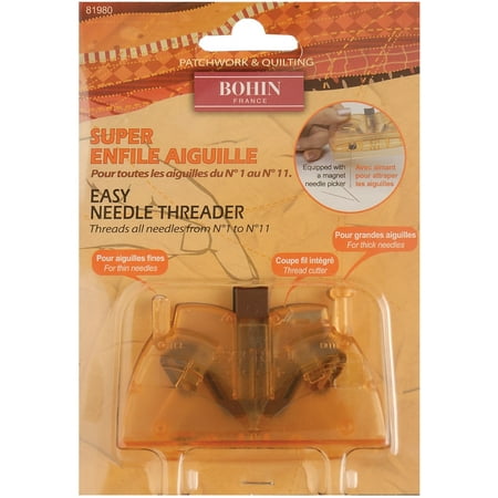 bohin easy needle threader 3 x2 x1 25 walmart com