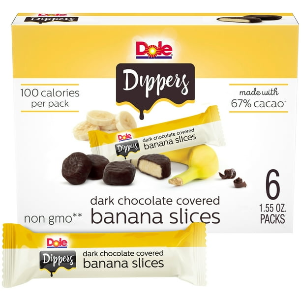 Dole Dark Chocolate Frozen Banana Dippers, 9.3 oz, 6 Count - Walmart.com