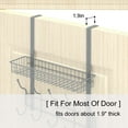 thumbnail image 6 of Over The Door Hook Hanging Organizer with Mesh Basket, Hanging Rack, Silver by ONLINE, 6 of 7