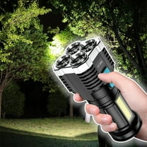 Nine Lights in One Brightest Outdoor Flashlight 1000 Lumens Led Flashlight 4pcs Led Light Rechargeable Powerful Torch Long Throw Up To 200 Meters in One Brightest Outdoor Flashligh