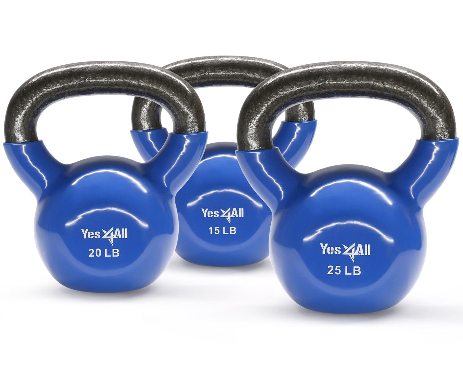 Home Exercise MMA Training Yes4All Single Vinyl Coated Kettlebell for Cross Training Fitness Workout