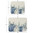 thumbnail image 3 of Blue Gray Pumpkins Fall Dish Drying Mat for Kitchen Counter, Thanksgiving Eucalyptus Leaves Baby Bottle Microfiber Drying Pad, Rustic Botanical Absorbent Coffee Cup Dishes Drainer Mats 16"x18", 1 Pcs, 3 of 6