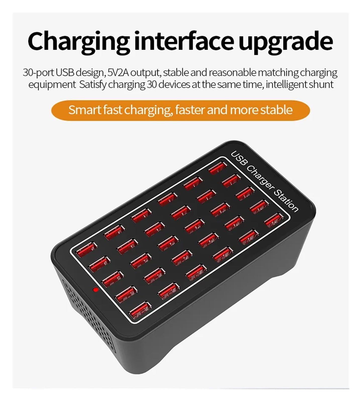 150W 30 Port USB Charging Station Universal USB Charger Multi Port for Phone and Tablet
