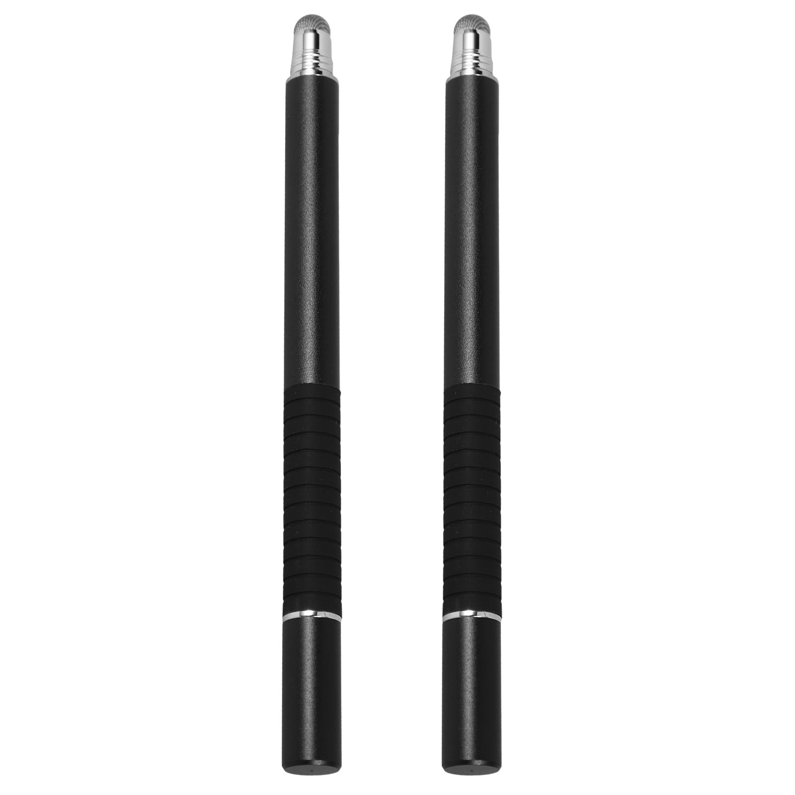 Milisten 2Pcs Tablet Pen Stylus Metal and Fine Fiber Tips for Smartphones and Tablets High End Design Black