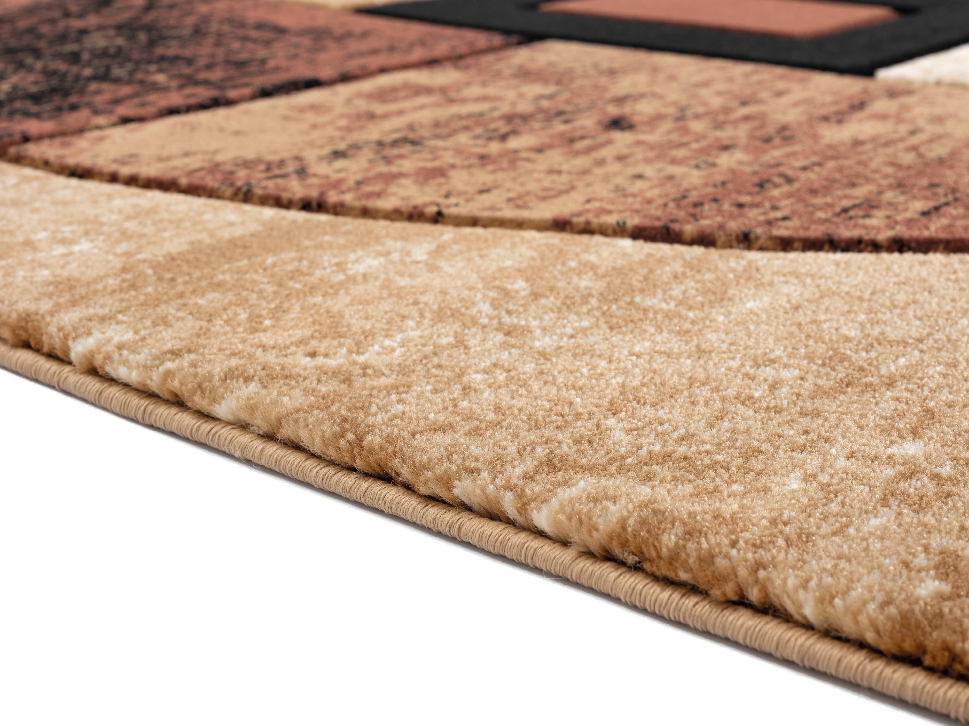 United Weavers Drachma Attica Modern Abstract Accent Rug, Brown, 2'7" x 4'2"