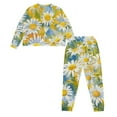 thumbnail image 5 of Yuyamidu Daily Sleepwear for Women Flower Pajama Set of 2 Personalized Yoga Jogger Sport Pullover Outfits Size L Fashion Long Sleeve Night Pants and Tops, 5 of 7