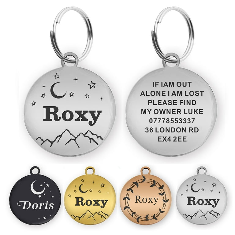Personalized Dog Tags and Cat Tags, Stainless Steel Pet Disc