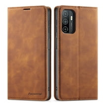Samsung Galaxy A03s Wallet Case Samsung Galaxy A03s Luxury PU Leather Case, Book Folding Flip Retro Case with Kickstand, [RFID Blocking] Credit Card Slot Magnetic Closure Protective Cover, Brown