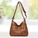 thumbnail image 4 of Bolso de hombro sólido de PU para mujer Bolso bandolera clásico con múltiples bolsillos (marrón) Tmvgtek Oficina Multiescena Multifunción, 4 of 8