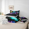 thumbnail image 4 of Gaming 7 Piece Comforter Set Full Bed in a Bag,Gamer Bedding Sets Neon Lights Abstract Geometry Honeycomb Sheet Set with Comforter Gamer Room Decor, 4 of 6