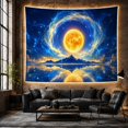 thumbnail image 5 of Cosmic Sun Over Reflective Mountain Nebula Sky Mystical Celestial for Space Lovers Celestial Wall Art Housewarming Gift Tapestry Wall Hanging for Bedroom and Living Room, 5 of 6