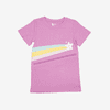 Pink Shooting Star G-Tube Zip Shirt Tummy Access Tee, Diagonal Abdominal Zipper T-shirt by Spoonie Threads