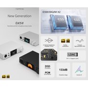 TOPPING DX5 II 2-Channel Fully Balanced DAC & Headphone Amplifier Combo,Bluetooth 5.1 chip,Silver