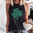 thumbnail image 2 of WREESH 2025 Fashion Women's St. Patrick's Day Sleeveless Tank Tops Casual Loose Fit Shamrock Printed Crew Neck T-Shirts for Irish Celebrations, 2 of 5