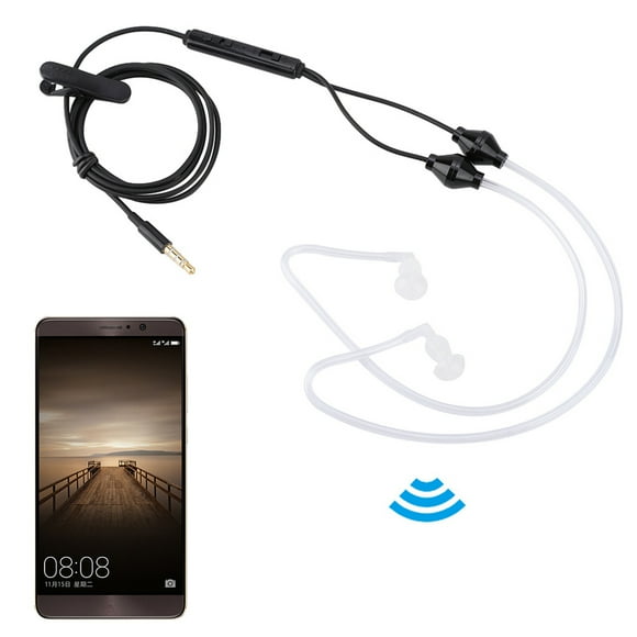 3.5mm Air Acoustic Tube Earpiece with Microphone, Sound, Noise Reduction, Reduce Radiation