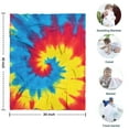 thumbnail image 4 of Colorful Rainbow Tie Dye Spiral Pattern Blanket,Comfortable Soft Flannel Throw Blanket,All Season,Warm Lightweight Blankets for Sofa Bed Couch Living Room Chair,30"x40", 4 of 4