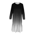 thumbnail image 4 of Posijego Girls Maxi Dress Fall Long Sleeve Crew Neck Tiered Dress Flowy Casual Spring Dresses with Pockets, 4 of 6