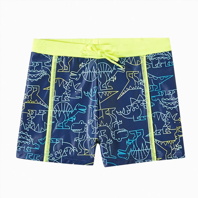 COMVALUE Boys Swim Trunks Quick Dry Sun Protection Board Shorts with Breathable Mesh Lining Drawstring Waist (Navy, 8-9 Years)
