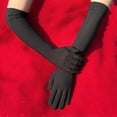 thumbnail image 6 of Long Elbow Gloves 18 inch Stretchy 1920s Opera Gloves Evening Party Dance for Women Black, 6 of 6