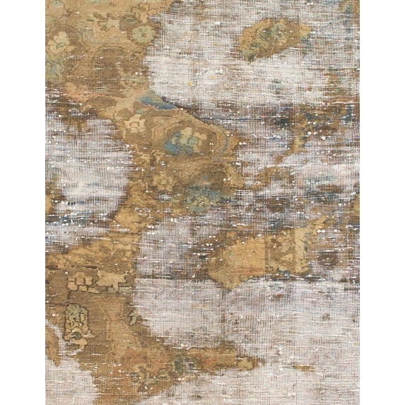 Ahgly Company Machine Washable Indoor Rectangle Abstract Dark Gold Brown Area Rugs, 2' x 5'